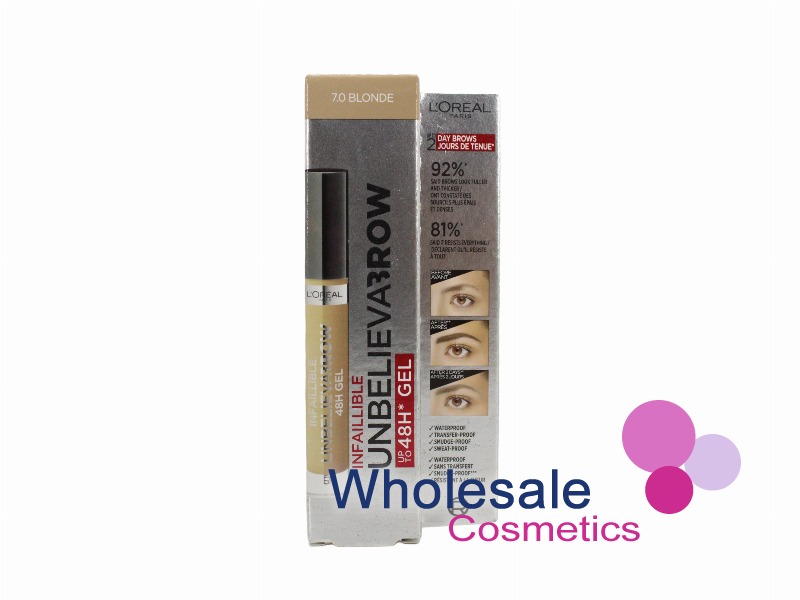 6 x L'Oreal Infaillible 48H Unbelieva Brow Gel - 7.0 BLONDE